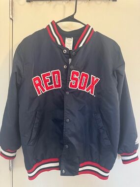 Vintage Adidas Navy Red Sox Bomber Jacket